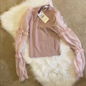 Classic light pink top from Zara